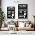 thumbnail image 4 of Elephant Stock His And Hers Bathroom Rules Wall Art - Vertical Canvas Wall Art - Bathroom Wall Decor - Inspirational And Typography Canvas - White And Black Decor - 24" x 36", 4 of 8
