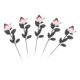 thumbnail image 1 of Flores artificiales para Halloween, accesorios decorativos para fotografía, bricolaje, un ramo de 5 flores blanco y rojo, 1 of 9