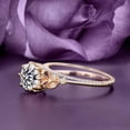 thumbnail image 2 of Beautiful 1.75 Carat Round Cut Diamond Moissanite Floral Engagement Ring, Antique Wedding Ring, One Matching Band in 10k Solid Rose Gold, Gift For Her In Festival Time, Promise Ring, Anniversary Ring, 2 of 3