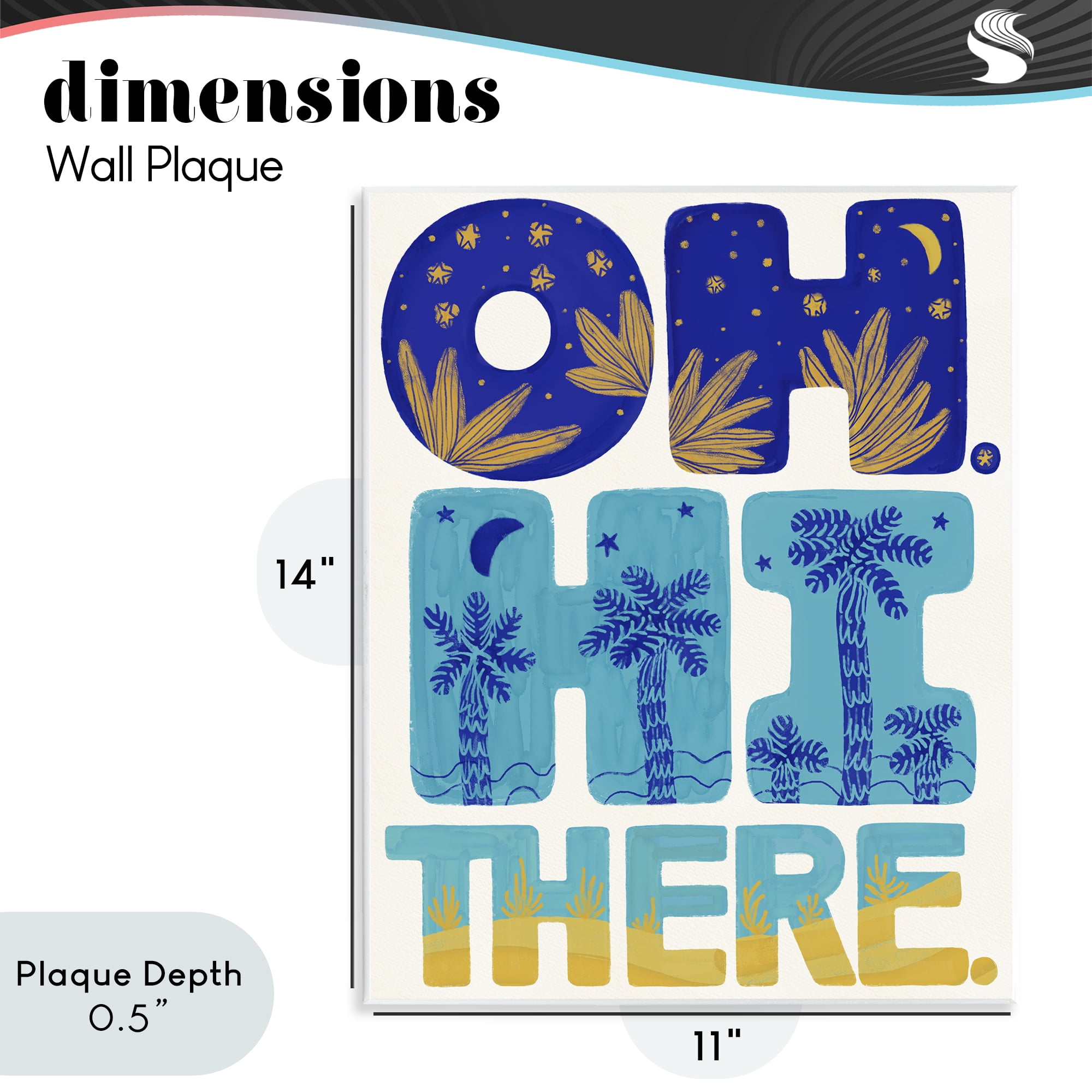 Stupell Industries Oh Hi There Tropical Wall Plaque Art, design by Connie Summers