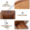 1Pc Wooden Cake Cupcake Display Stand Dessert Holder Cake Storage Plate
