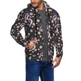 thumbnail image 2 of Kdxio Snake And Floral1 Print Men Hoodies Casual Hoodies for Men with Zip Pockets Full Zip Long Sleeve Sweatshirt Sports Hooded Jacket-Small, 2 of 5