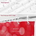 thumbnail image 6 of Christmas Bathroom Shower Curtain Grey Xmas Ball Snowflake Pine Leaf Red Background Waterproof Washable Shower Curtains for Bathtub Bath Decor with Grommets and Hook 72 X 84 Inch, 6 of 8