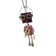 thumbnail image 3 of Collar con colgante de robot de vapor, estilo punk, cadena de clavícula, hecho a mano, vintage, regalo creativo. Rosa, 3 of 9