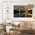 thumbnail image 5 of Elephant Stock Lake At Sunset Wall Art - Horizontal Multi Panel Canvas - 3 Pieceliving Room Wall Decor - Photography Nature Multi Panel - Brown And Gray Decor - 65" x 42", 5 of 8