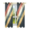 thumbnail image 7 of Yayeee Window Curtains Light Filtering 63"x52" Grommet Panel Pair Home Living Room Decor, Beige Stripes, 7 of 7