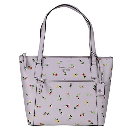 Kate Spade Cameron Pocket Laptop Large Top Zip Tote Wildflower Ditsy Purple