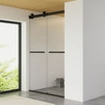 thumbnail image 2 of Marcelo 48" W x 76" H By Pass Shower Door in Matte Black with Clear Glass, 2 of 14