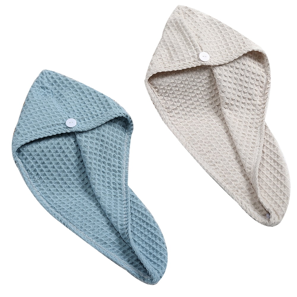2 Pack Waffle Hair Towel,Hair Towel Wrap,Hair Drying Towel,Hair Towel