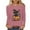 Purple, variant on Miqool Long Sleeve Fall T-Shirt for Women Halloween Thanksgiving Tops Casual Loose Pumpkin Turkey Graphic Tees