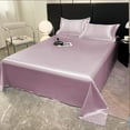 thumbnail image 3 of KQJQS Ice Silk Bed Sheet Set, 3-Piece Cooling Bedding with Pillowcases, Soft and Breathable Fabric, Machine Washable, Luxurious Satin Feel, 3 of 7