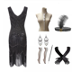 thumbnail image 3 of Disfraz de mujer estilo flapper de los años 20 con accesorios de los años 20, escote en V, sin mangas, lentejuelas, cuentas y borlas, 3 of 5