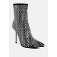 thumbnail image 2 of Gem Blaze Patterned Rhinestones Detail Stiletto Boots, 2 of 5