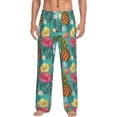thumbnail image 2 of Lsque Pineapple Print Men's Pajama Pants, Lounge Pant - Comfortable Home Wear,Elastic Waistband, Stylish Design-Small, 2 of 9