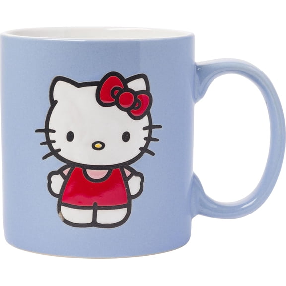 Silver Buffalo Sanrio Hello Kitty Wax Resist Ceramic Mug, 20 Ounces