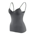 thumbnail image 7 of Aboser Built in Shelf Bra Tank Tops for Women Camisole Adjustable Spaghetti Stap Undershirt with Chest Pads V Neck Tank Top Casual Sleeveless Camis, 7 of 7