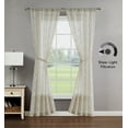 thumbnail image 4 of Creative Home Ideas Contemporary/Modern/Farmhouse/Traditional 2 Piece Embroidered/Geometric Sheer Curtain Set, 4 of 10