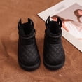 thumbnail image 2 of BFHHYA Toddlers' Boys Girls Fleece-Lined Ankle Snow Boots Non-Slip Soft Sole First-Walker Shoes Side Zipper Warm Boots for Family Visits, 2 of 5