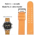 thumbnail image 3 of Correa de reloj de cuero genuino con clavos de 20 mm y 22 mm para la serie Hamilton Khaki H77616533 H70615733 Correa de reloj para hombre, 3 of 5