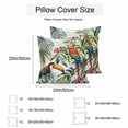 thumbnail image 2 of Tropical Parrots Outdoor Pillow Covers 18x18 Inch Throw Pillow Covers Set of 2 Waterproof Decorative Pillow Cases Summer Watercolor Flower Green Palm Leaves Cushion Covers for Patio Furniture Garden, 2 of 8