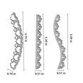 thumbnail image 2 of Troqueles de corte artesanales HGSALK de metal, 3 piezas, borde de encaje con corazón, 2 of 5