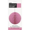 Unique Industries Pink Solid Print Birthday Tissue Paper Hanging Pom Pom