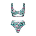thumbnail image 4 of Rocae Swimming Bulldog for Bikini Set for Women Two Piece Sexy High Swimsuits Split Crossover Bikini Medium, 4 of 9