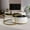 Black, variant on Euroco Modern 2-Piece Nesting Coffee Table Set with Fluted Base and Storage Drawer