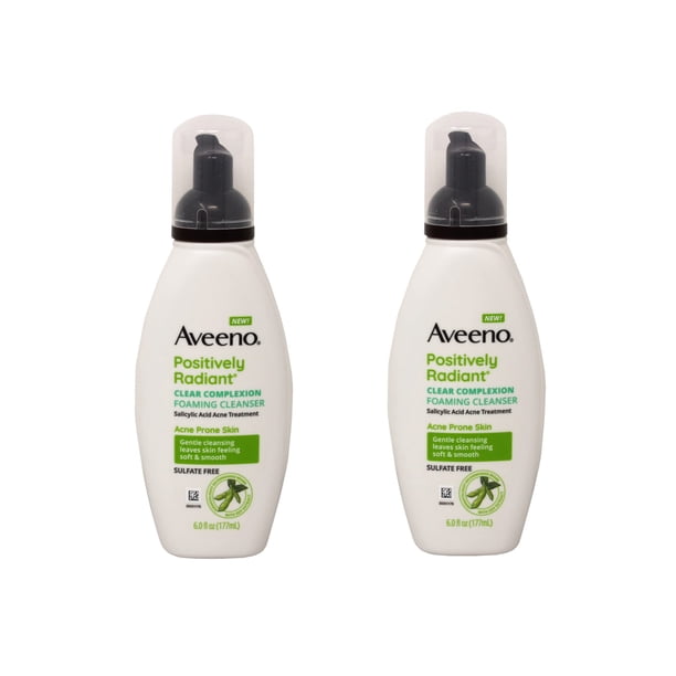 Aveeno Active Naturals Limpiador espumoso para tez clara, 6 onzas (paquete de 2)
