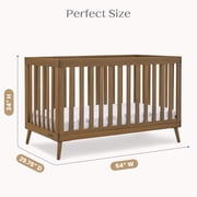 Delta Children Essex 4-in-1 Convertible Crib - Greenguard Gold Certified - Converts from Baby Crib to Toddler Bed, Daybed and Sofa Bed, Fits Standard Full-Size Crib Mattress, Chestnut