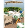 thumbnail image 5 of Outdoor Tablecloth with Umbrella Hole for Patio/Picnic/Party/Camping, Green Botanical Waterproof Table Cloth Rectangle Table Cover Washable, Summer Monstera Leaf Tropical Foliage (60"x 84"), 5 of 9