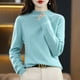 thumbnail image 5 of Suéter de cachemira de otoño e invierno para mujer, suéter corto de cuello alto con base gruesa, suéter suelto de lana, 5 of 6