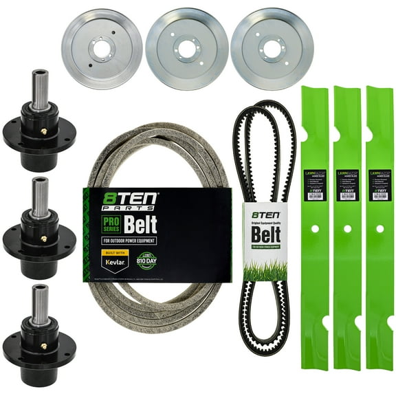 8TEN Blade Spindle Belt Kit for Husqvarna Z248F 48-inch 588811002 539131898 MK1013822