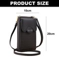 thumbnail image 2 of Nuevo bolso de mano para teléfono móvil de gran capacidad de Pu, bolso de hombro con cremallera, bolso de mano largo multifuncional, 2 of 5