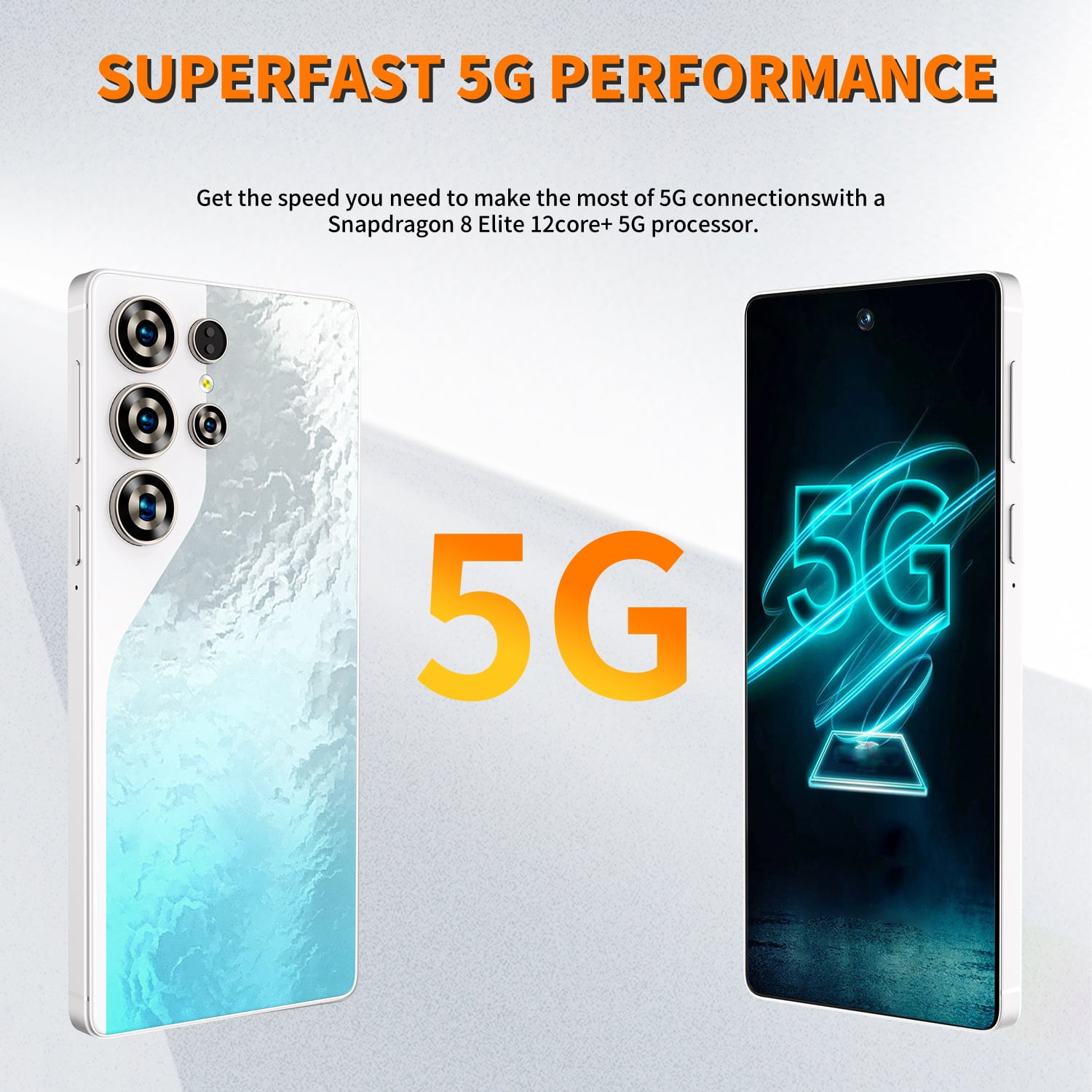 C26 Cell Phone,5G Unlocked Phones with Built-in Pen,Android 15 Smartphone 8GB+256GB Storage,6.8" FHD+ 120Hz Display,108MP Camera,6800mAh Battery,Dual SIM Face ID GPS