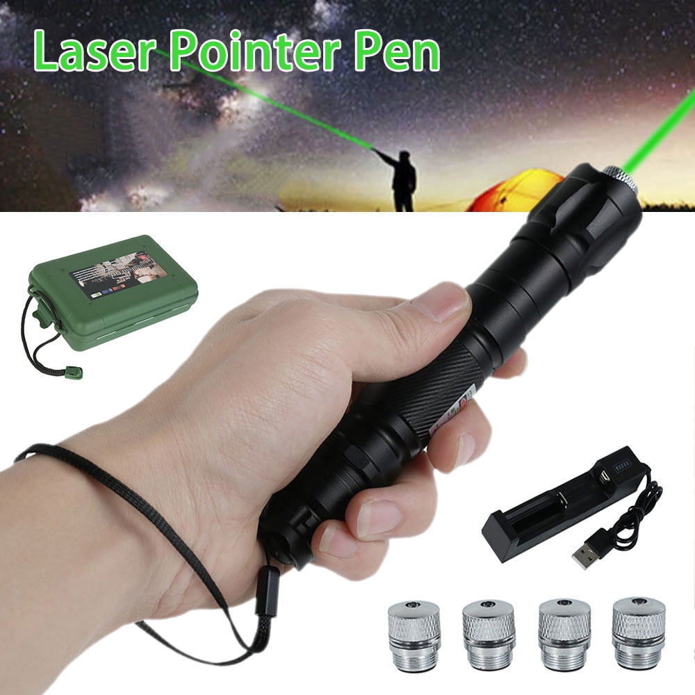 ZAMTOP High Power Military 5mW 532nm Green Laser Pointer Pen Visible Beam Light Lazer