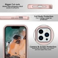 thumbnail image 5 of Decase For iPhone 14 Pro Max Case,Heavy Duty Shockproof Protection Soft TPU Bumper+Hard Plastic 3 in 1 Hybrid Protective Case Cover,Rosegold, 5 of 6