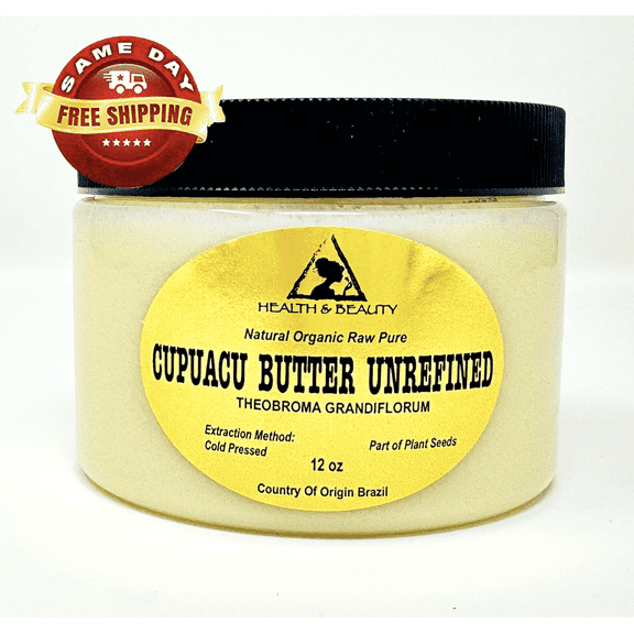 Cupuacu Butter Unrefined Organic Extra Virgin Cold Pressed Raw Pure 12 oz