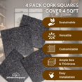 thumbnail image 4 of shiyou-Cork Wall Tile Squares - Dark (4 Count), 4 of 4