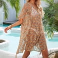 thumbnail image 3 of Plus Size Cover Ups for Swimwear, Womens Hollow Out Casual Bathing Suit Bikini Coverups Tops Lightweight Beach Dresses Summer, 3 of 7