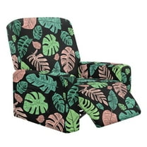 Renewold Tropical Monstera Leaf Recliner Chair Cover Machine Washable Recliner Sofa Slipcover 4 Pieces Universal Reclining Couch Cover with Pocket for 1 Cushion Reclining Sofa