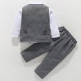 thumbnail image 7 of Zshosam Toddler Gentleman Outfit Baby Toddler Boys Gentleman Suit Set, Outfits Shirts & Vest & Pants Size 3T 4T,(Grey 3-4 Years), 7 of 7
