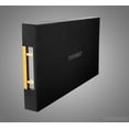 thumbnail image 6 of Home Redefined 17.5”x12” Rectangle Glossy Shagreen Faux Leather Decorative Serving Tray with Gold Polished Metal Handles, Black, 6 of 7