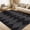 Black, variant on Tzou Washable Striped Runner Rug, 2x6 Ultra-Soft Modern Carpet for Kitchen Entryway, Stain-Resistant, Non-Slip, Machine Washable Thin Rug (Pearl Velvet, Striped Print)