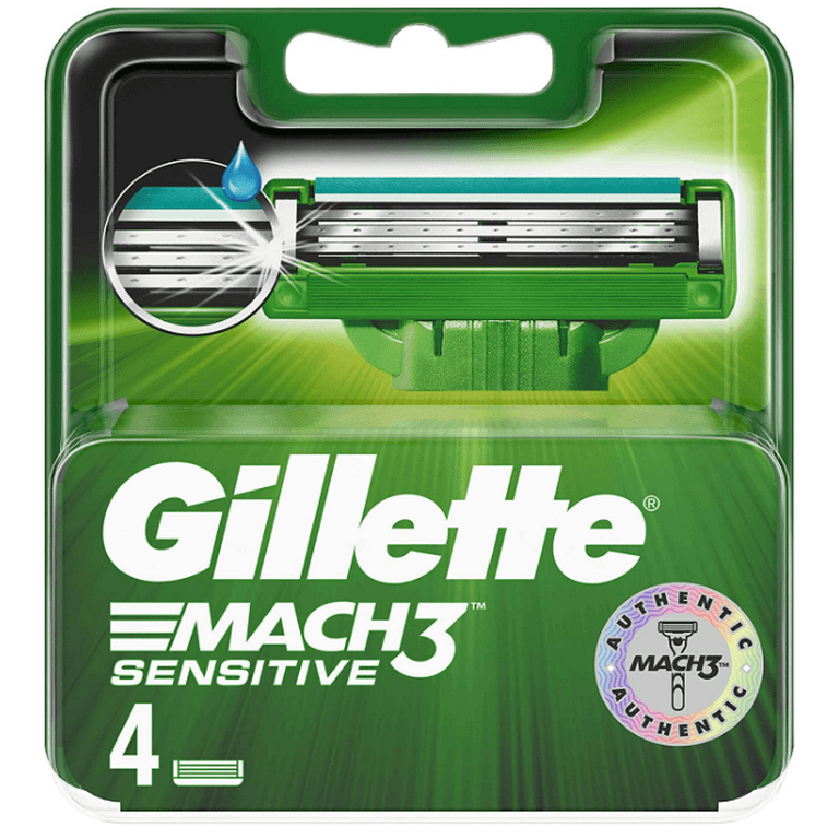 Gillette Mach3 Sensitive Refill Cartridges, 4 - Walmart.com