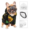 thumbnail image 3 of Fotbe Sunflowers3 Sudadera con Estampado para Perros Pequeños – Suéter con Capucha para Mascotas, Tela Suave de Forro Polar con Bolsillo-X-Large, 3 of 7