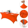 thumbnail image 4 of Spandex Tablecloth Fitted and Tight Cloth for Rectangle Table -Free and Stretch Table Cover for Party Wedding Banquet and Birthday Events with Elastic Fabric Design, 4 of 9