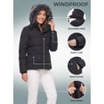 thumbnail image 5 of Wantdo Women's Recycled Winter Coat Insulated Puffer Jacket Warm Coat with Faux Fur Lined Hood Dark Gray XL, 5 of 9
