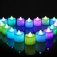 thumbnail image 3 of fashionhome LED Candle Multicolor Lamp Simulation Electronic candle Color Flame Tea Light Home Wedding Birthday Christmas Party Decoration, 3 of 9