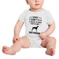 thumbnail image 2 of Sorry I Can't I Have Plans With My Greyhound Love Pet Dog Cute Baby Bodysuit (White, 3-6 Months), 2 of 5